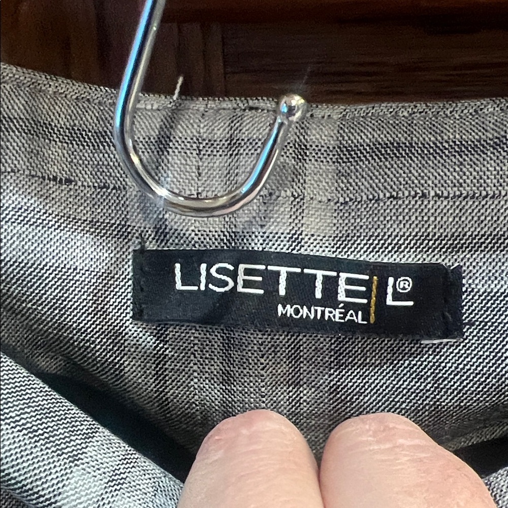 Lisette NWT Gray Plaid capris SZ 14 - Picture 2 of 9